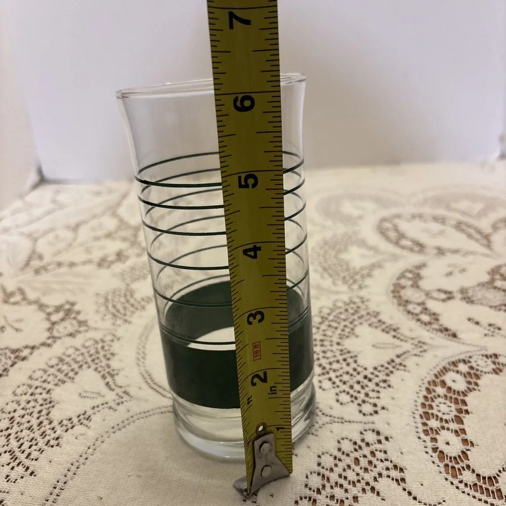 MCM Libbey LRS165 Green Striped Flared Tumbler Glass‎ Replacement